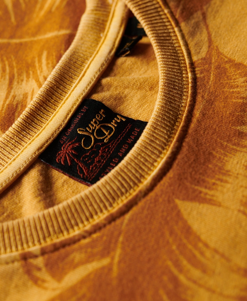 Vintage Overdye Printed Tee | Desert Yellow