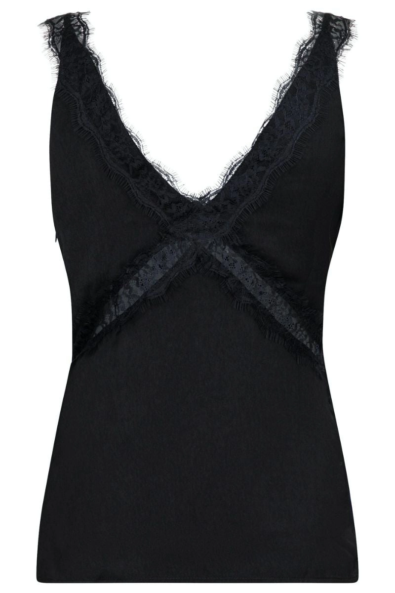 Vixen Lace Top | Black | Top fra Neo Noir
