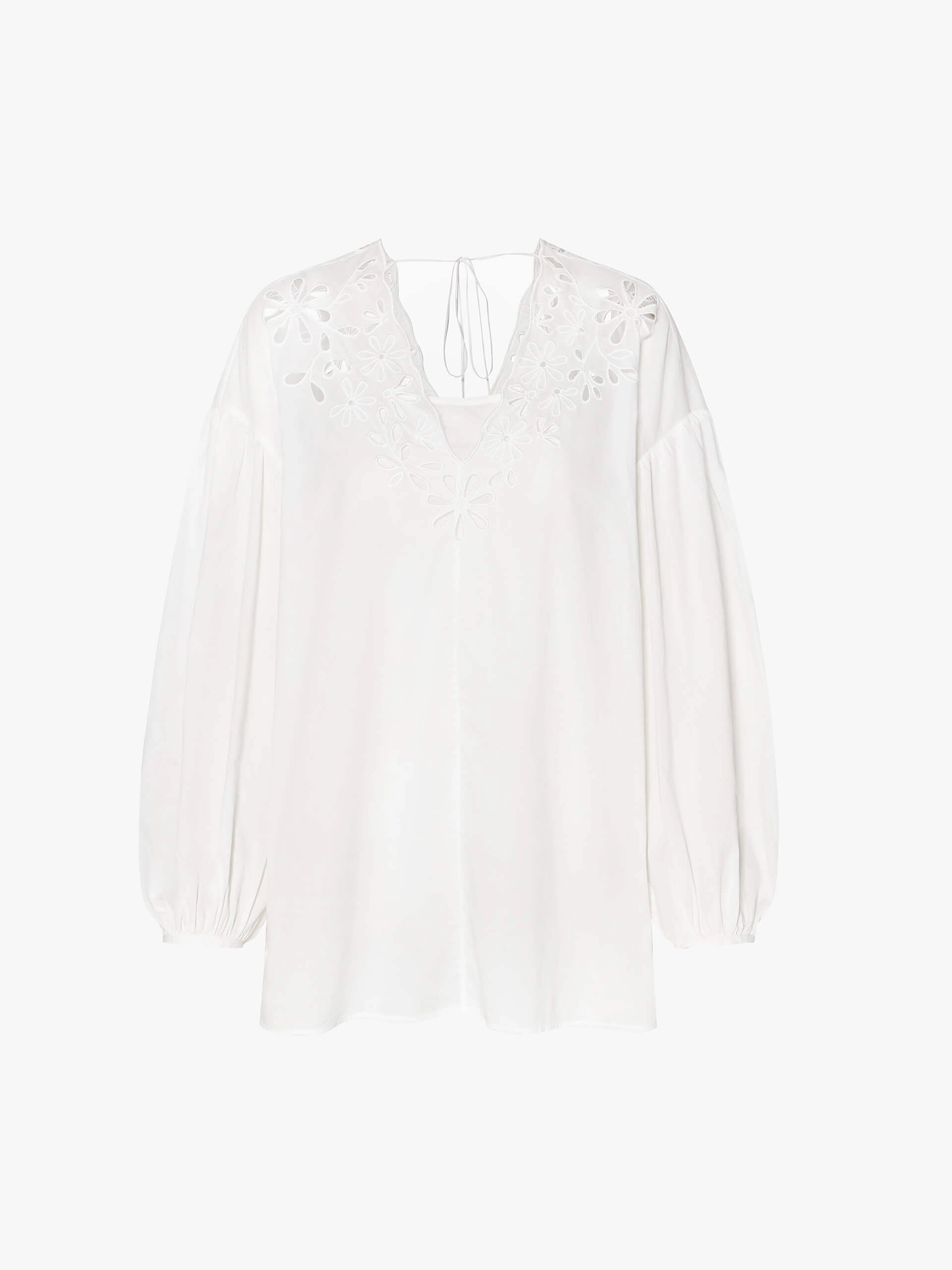 Volume Sleeves Cotton Blouse