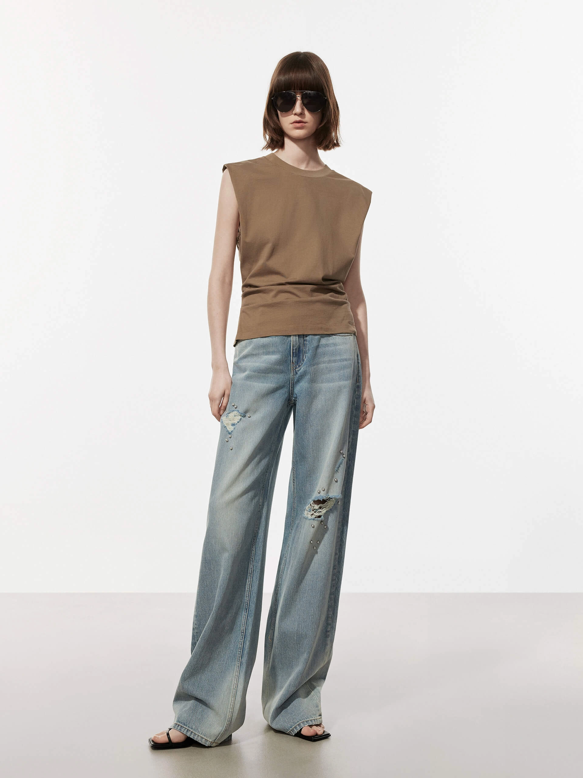 Waisted Cap Sleeve T-shirt