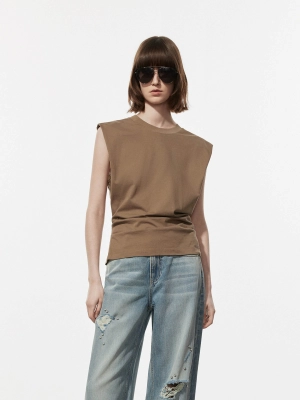 Waisted Cap Sleeve T-shirt
