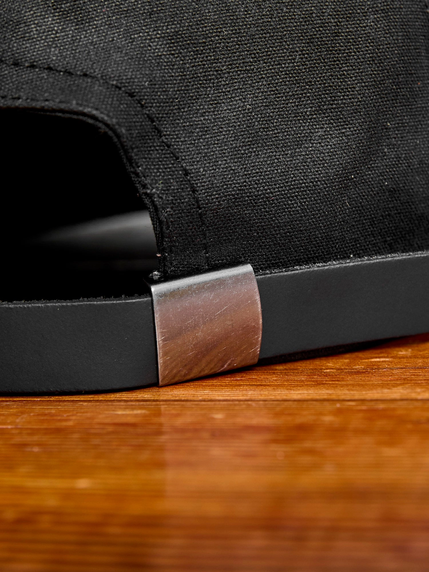 Waxed Canvas Baseball Cap in Black