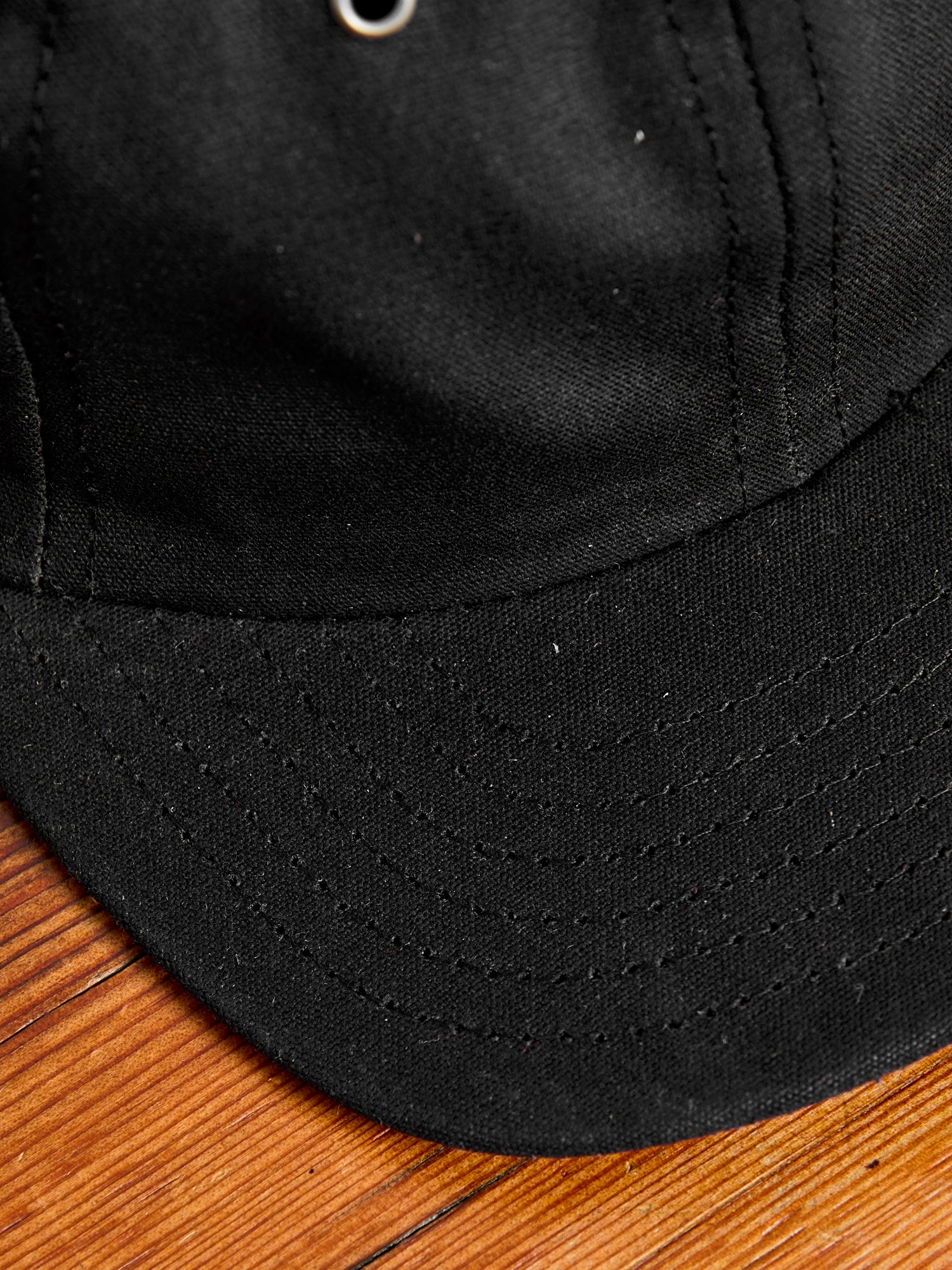 Waxed Canvas Baseball Cap in Black