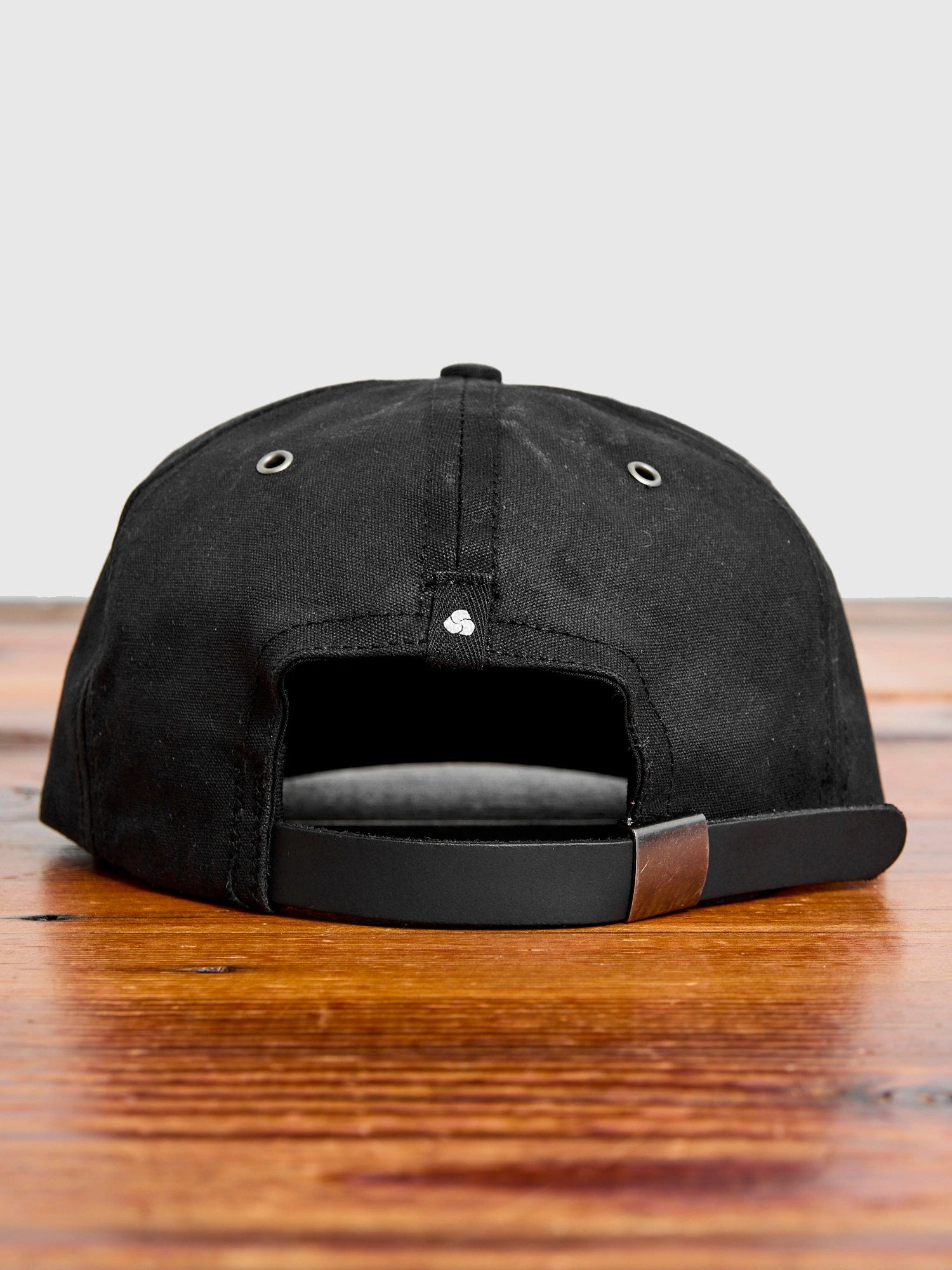 Waxed Canvas Baseball Cap in Black