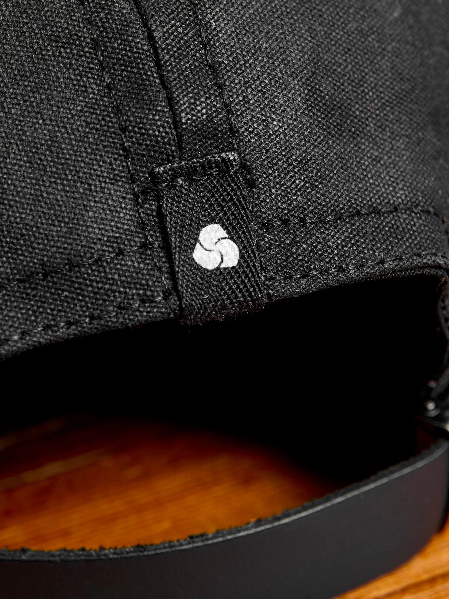 Waxed Canvas Baseball Cap in Black