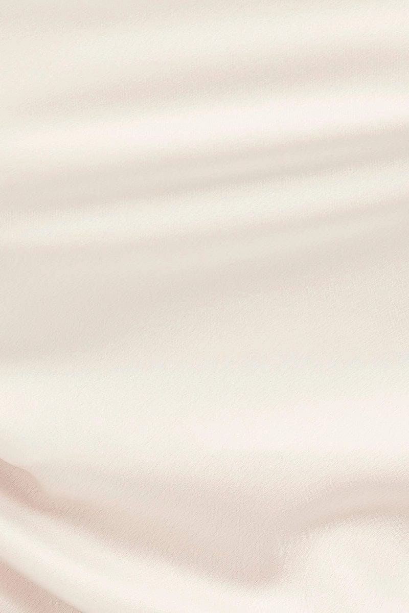 White Bodysuit Cami Sleeveless Cowl Neck Satin
