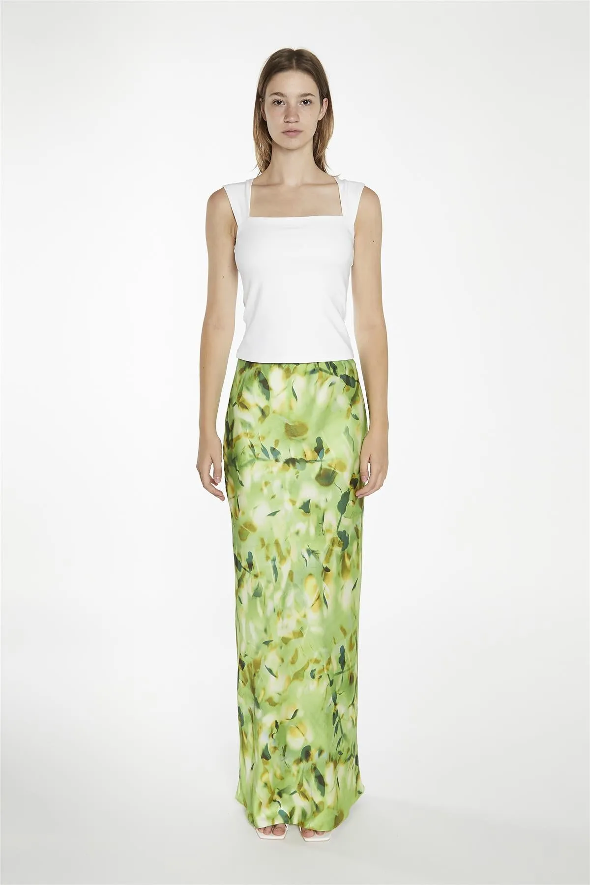 White Square-Neck Top