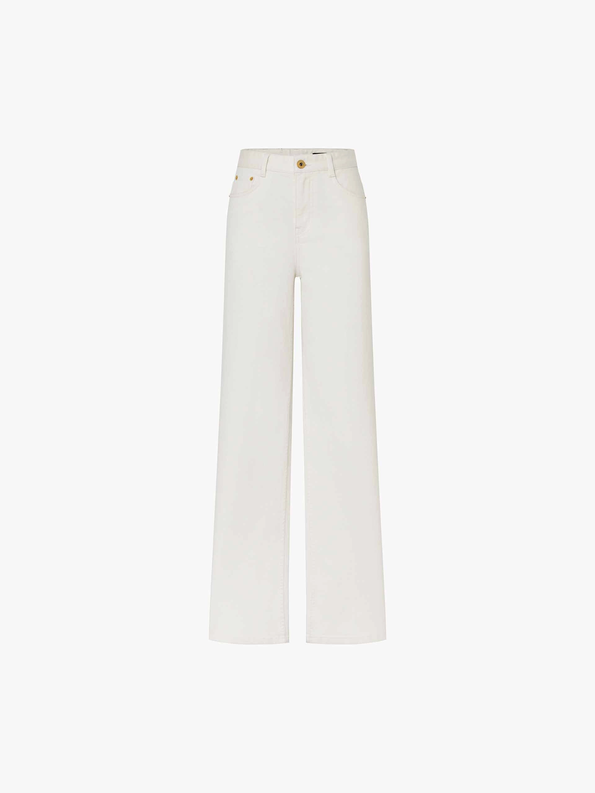 White Straight Leg Jeans