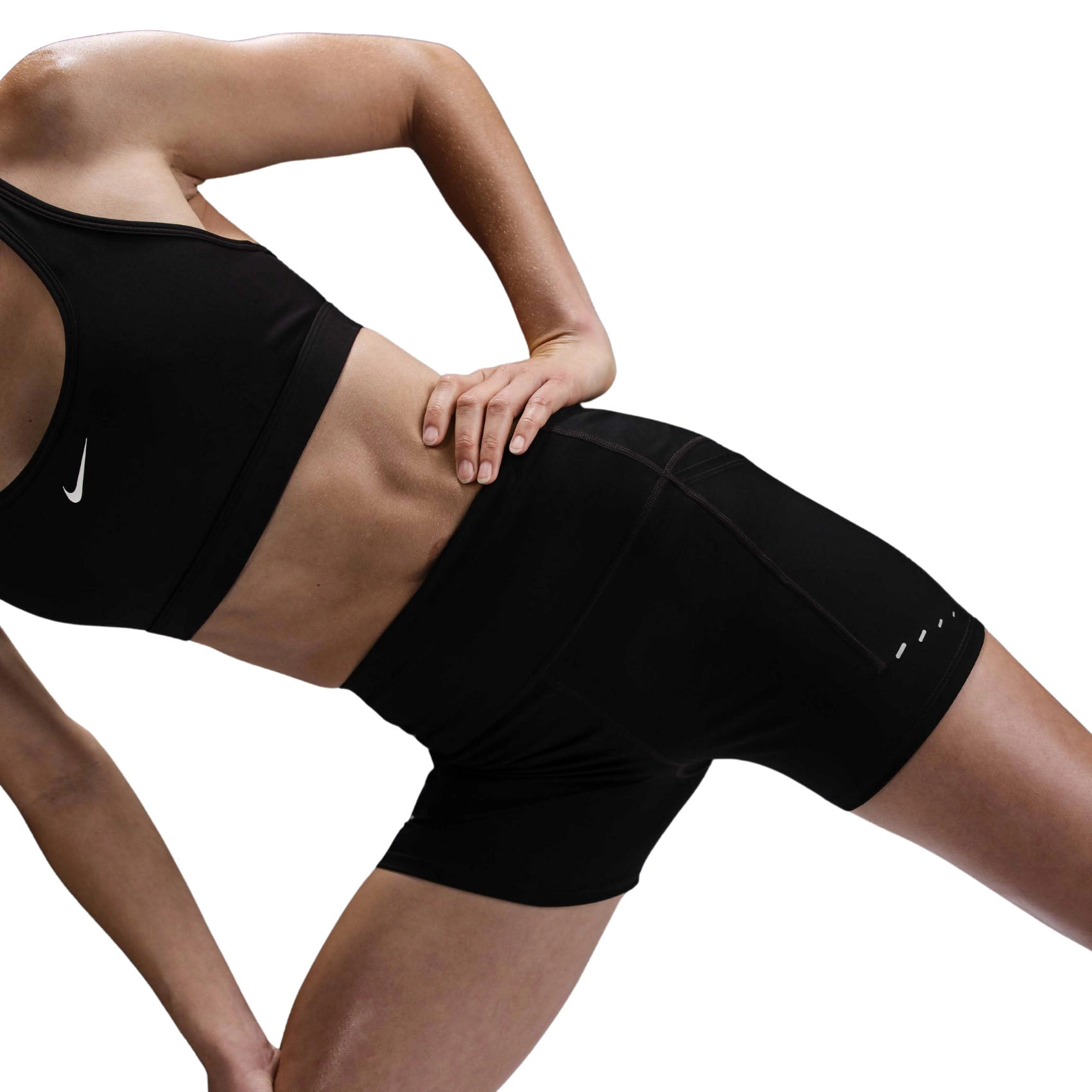 Womens Nike Swift High-Waisted 4" Tight Running Shorts with Pockets