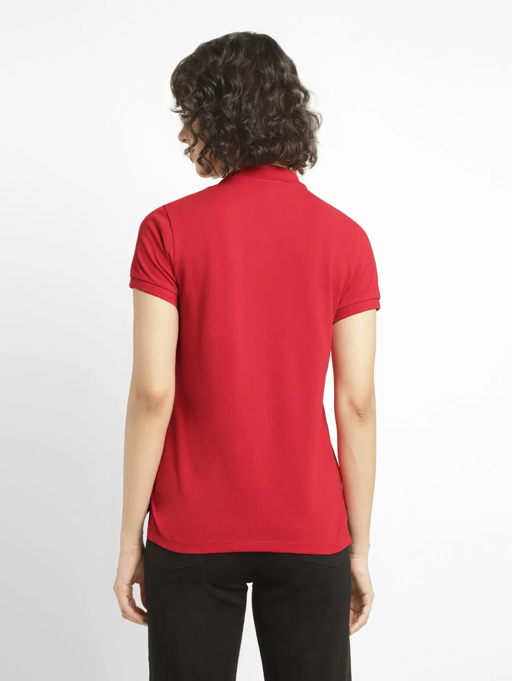 Women's Solid Polo T-shirt