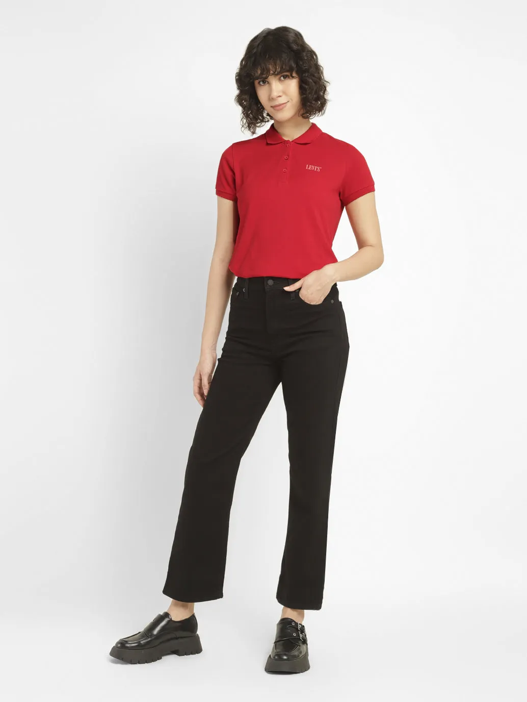 Women's Solid Polo T-shirt