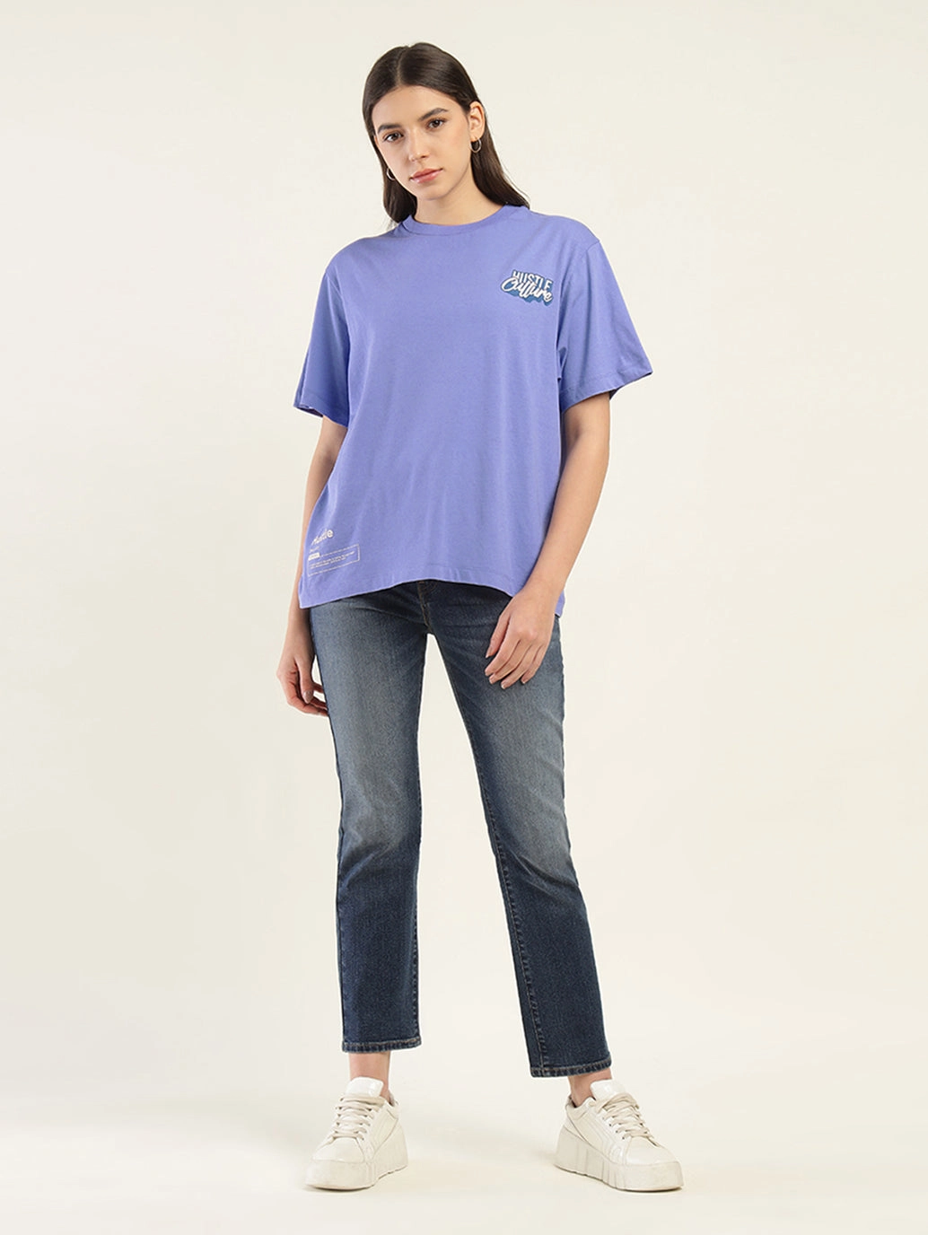 Women's Typographic Oversized T-Shirt