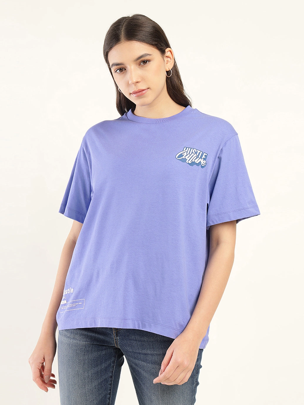 Women's Typographic Oversized T-Shirt