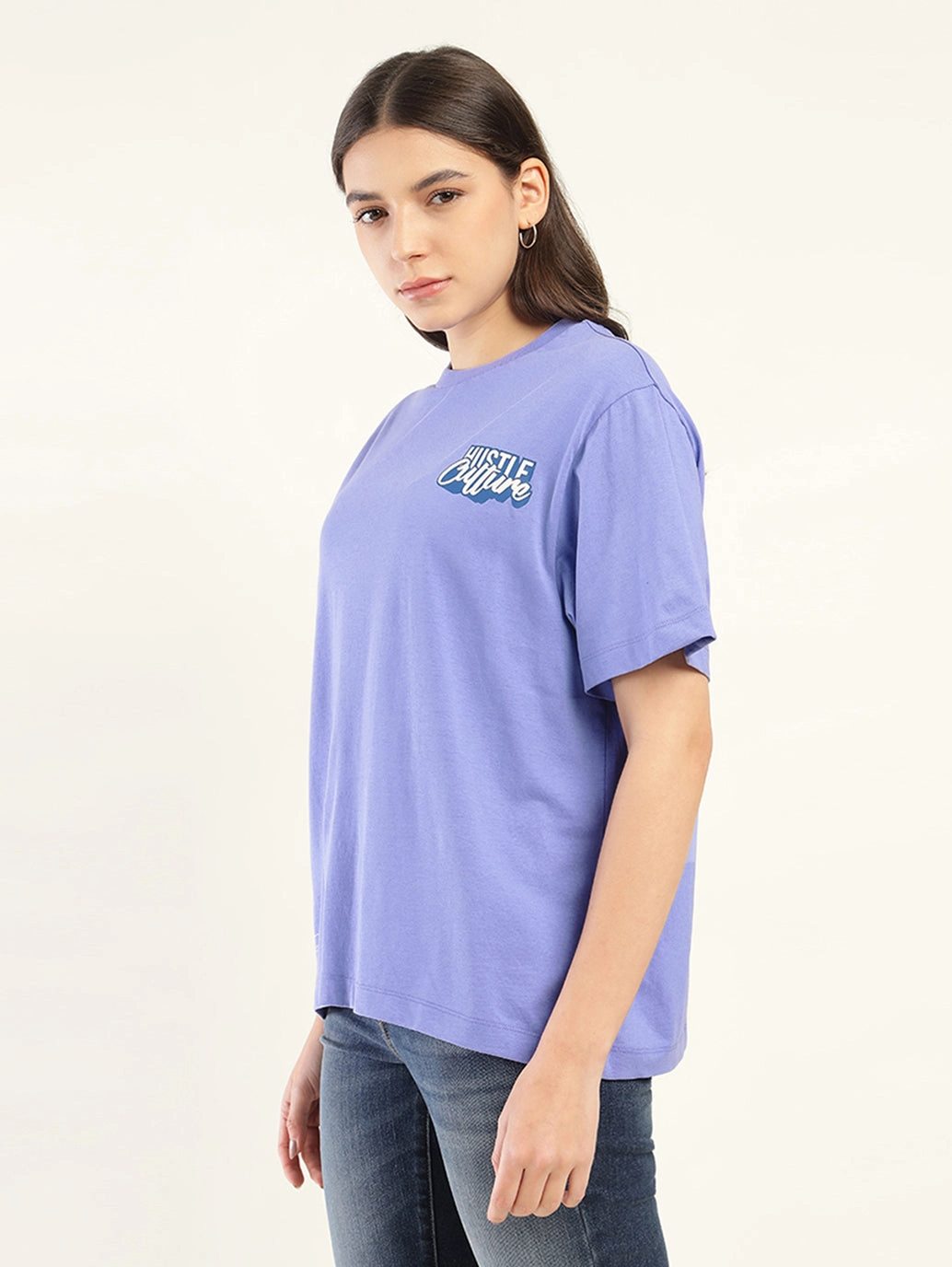Women's Typographic Oversized T-Shirt