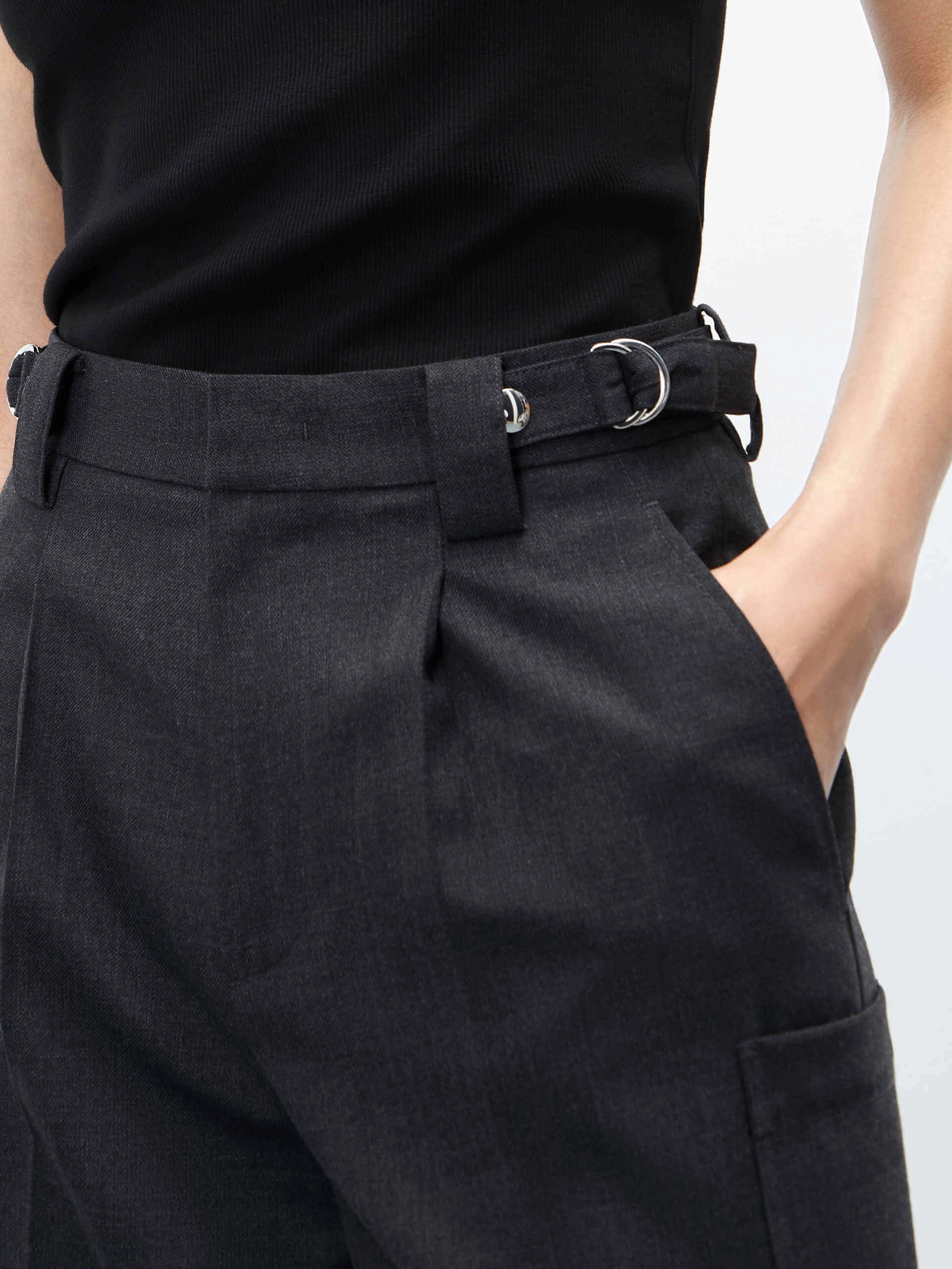 Wool Blend Cargo Pants