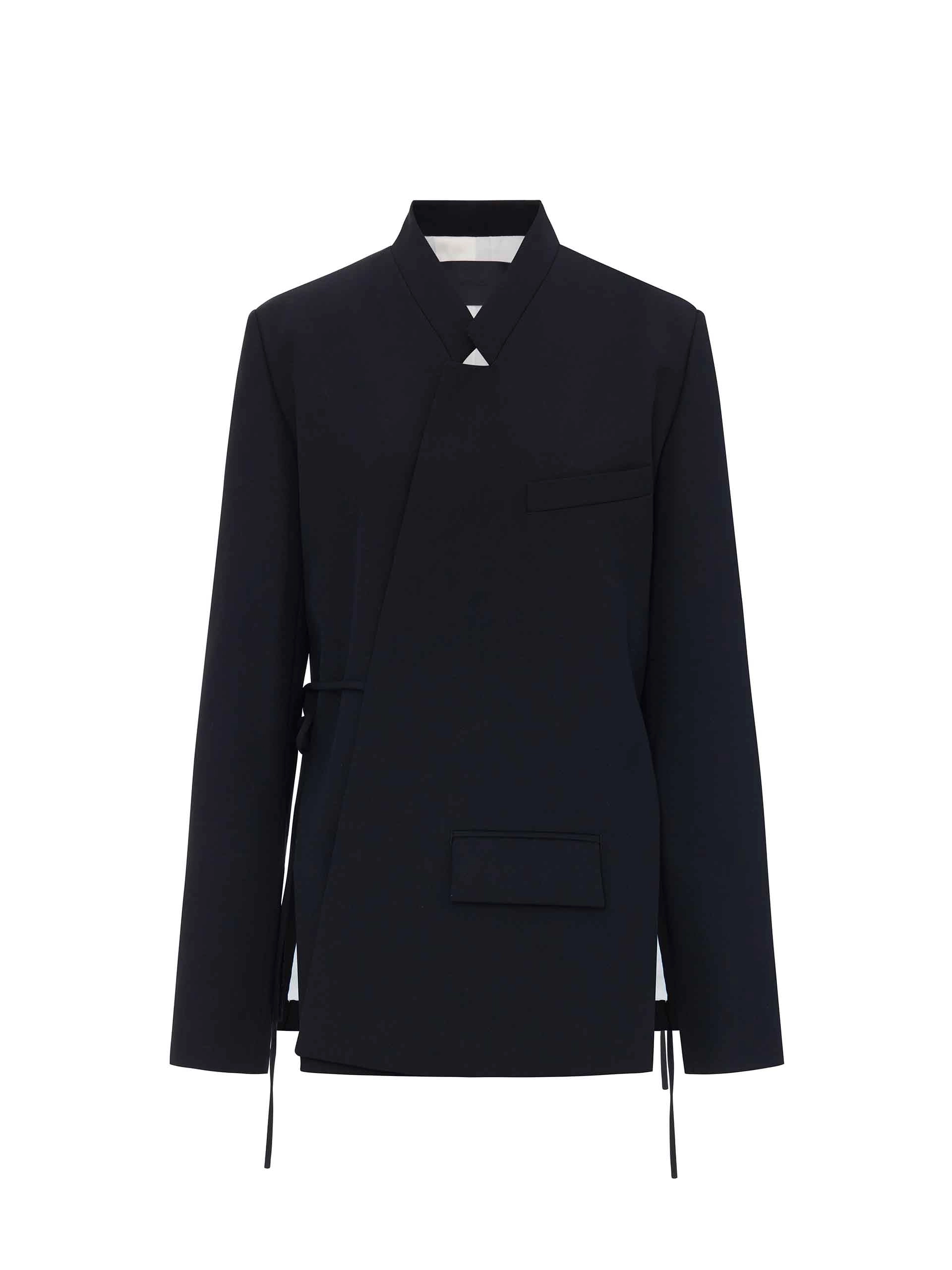 Wool Blend Deconstruct Blazer