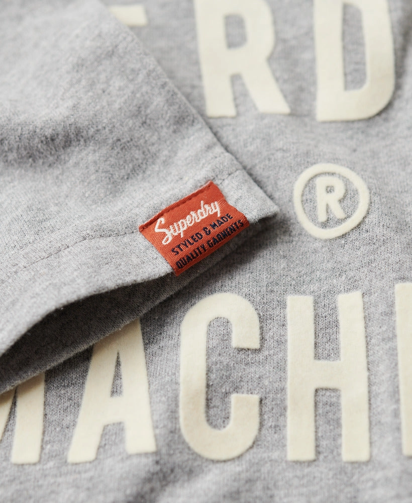 Workwear Flock Graphic T-Shirt | Ash Grey Marle