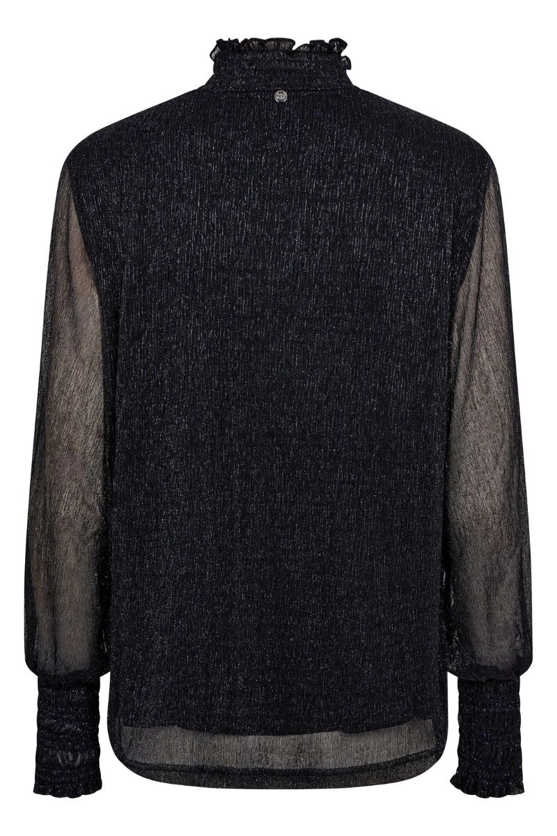 Ximena Glam LS blouse  | Salute Navy | Bluse fra Mos Mosh