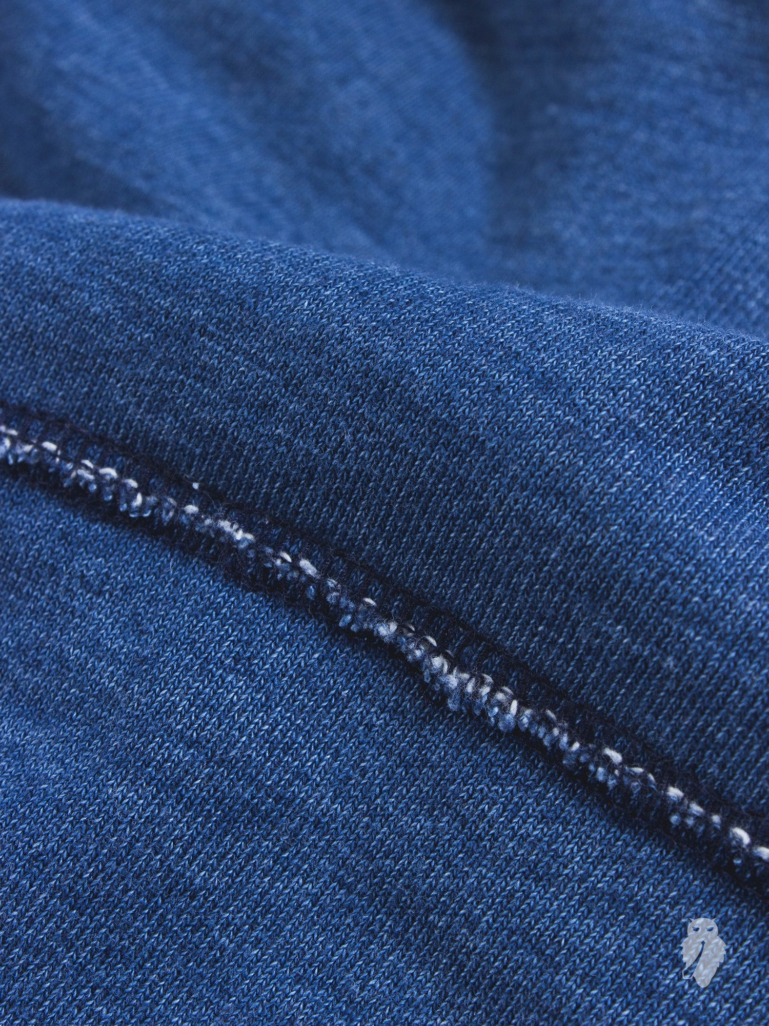 Yarn-Dyed Pullover Hoodie in Washed Indigo