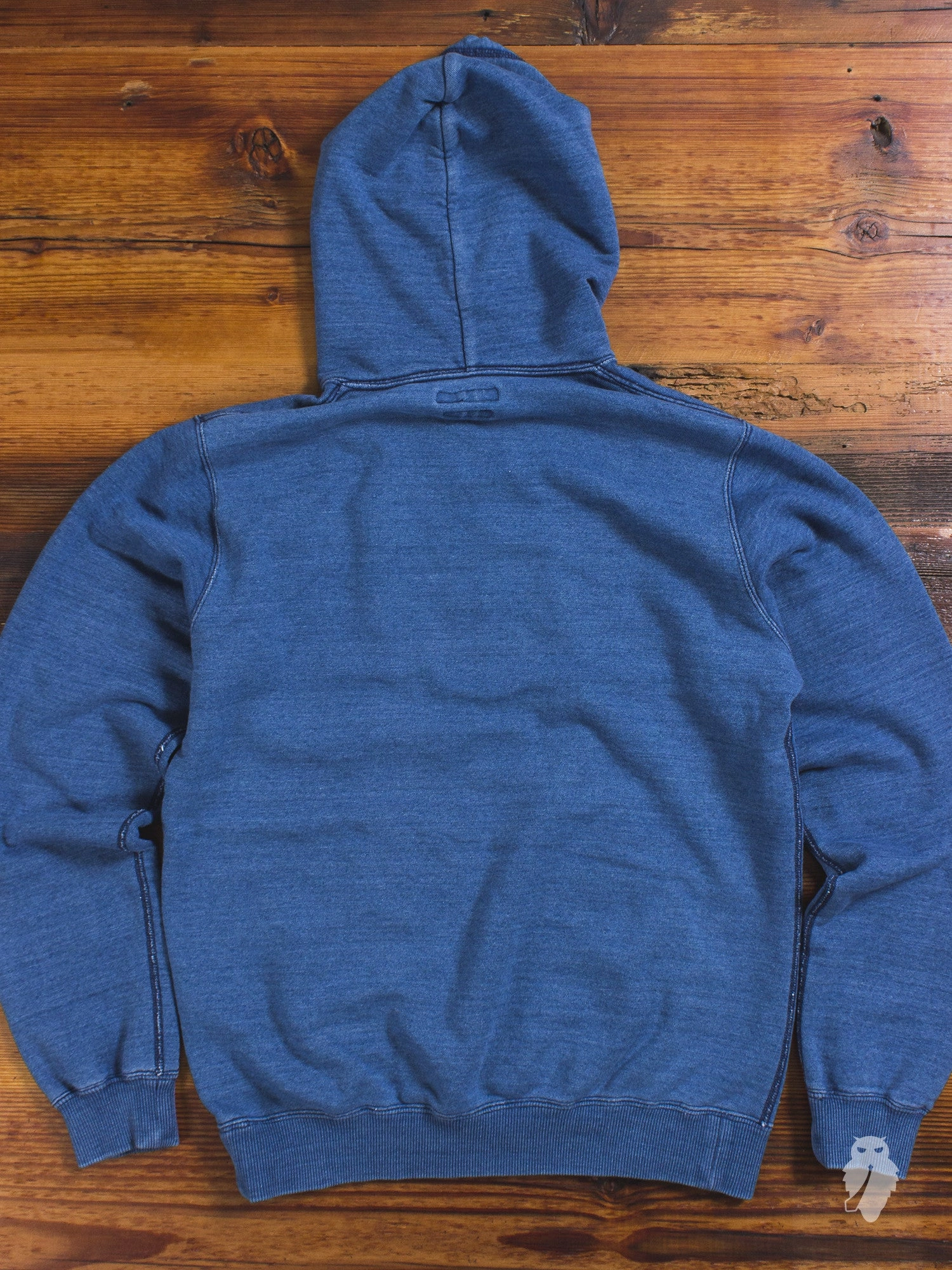 Yarn-Dyed Pullover Hoodie in Washed Indigo