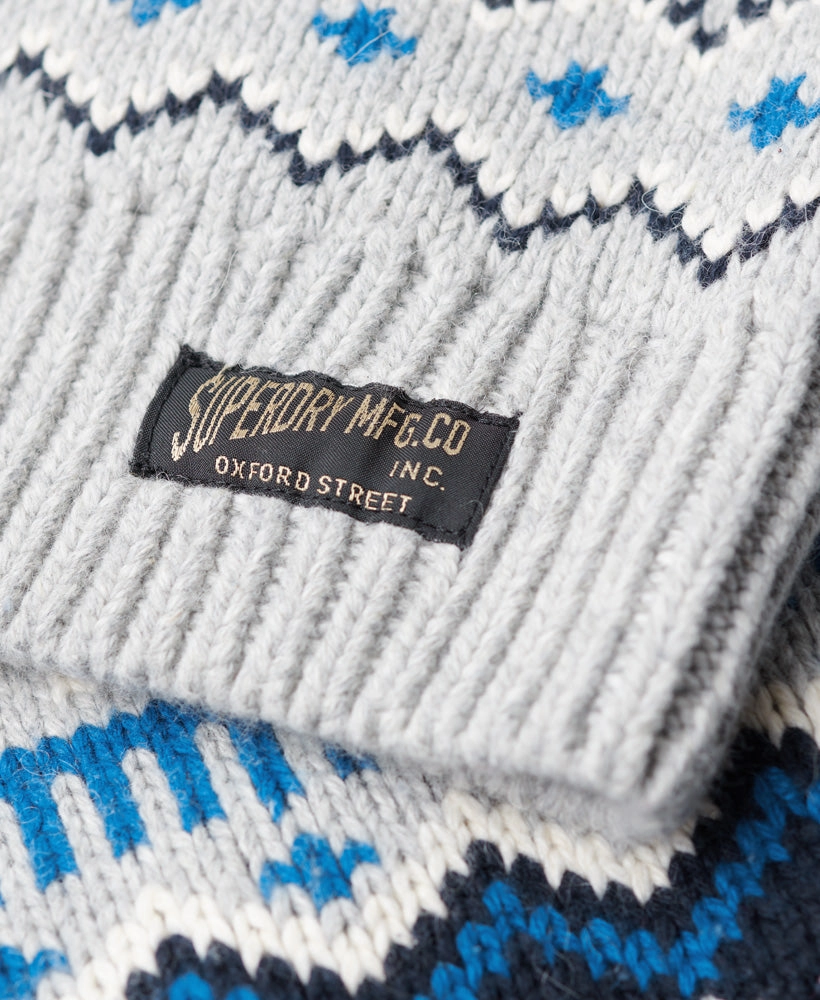Zip Through Knit Cardigan | Grey Marle Multi