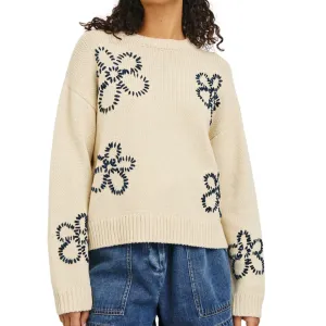 Zoey Sweater Ivory Navy